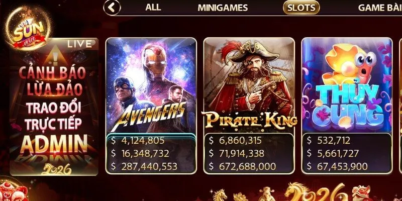 Giao diện nổ hũ rực rỡ với những mức thưởng Jackpot cực khủng